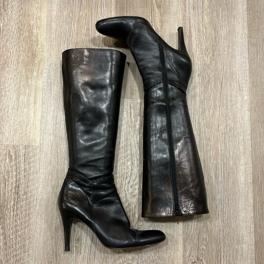 Knee-high Italian Leather Boots - 9.5